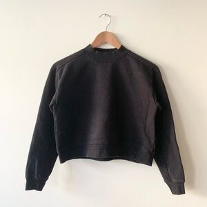 NEW Forever 21 Black Cropped Sweatshirt